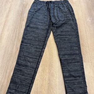 Lululemon Athletica Black Striped Sweatpants